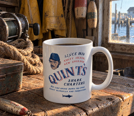 Quint's Shark Charters - Ceramic Coffee Mug