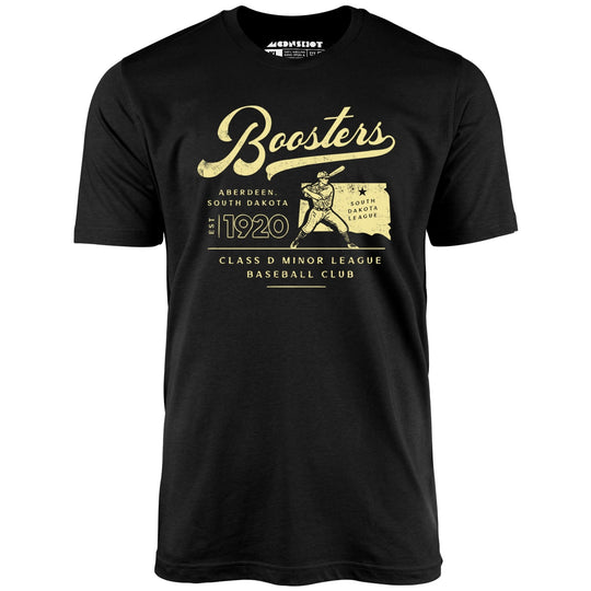 Aberdeen Boosters - South Dakota - Vintage Defunct Baseball Teams - Black - Unisex T-Shirt