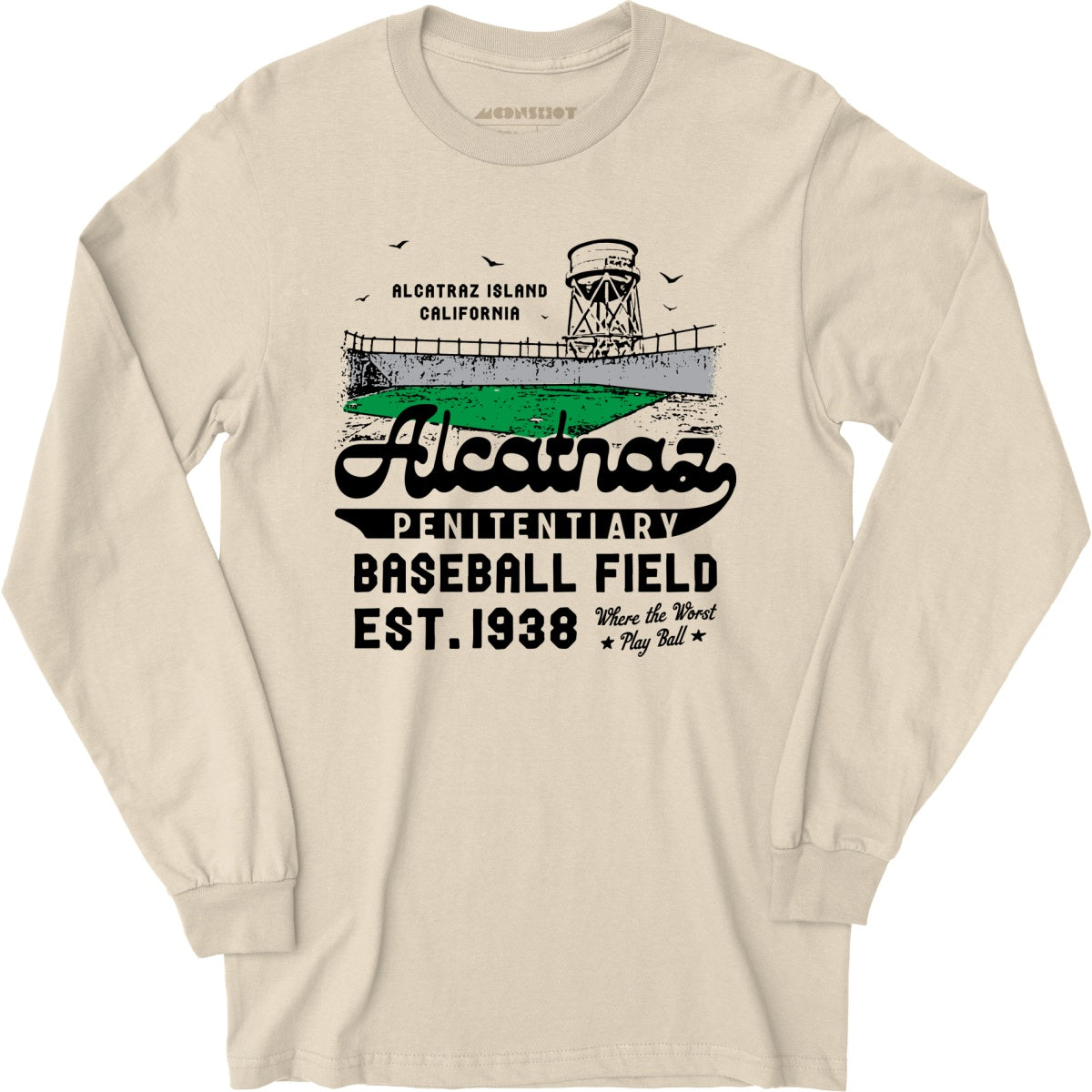 Alcatraz Penitentiary Baseball Field - Long Sleeve T-Shirt