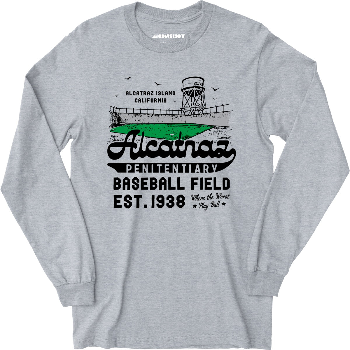 Alcatraz Penitentiary Baseball Field - Long Sleeve T-Shirt