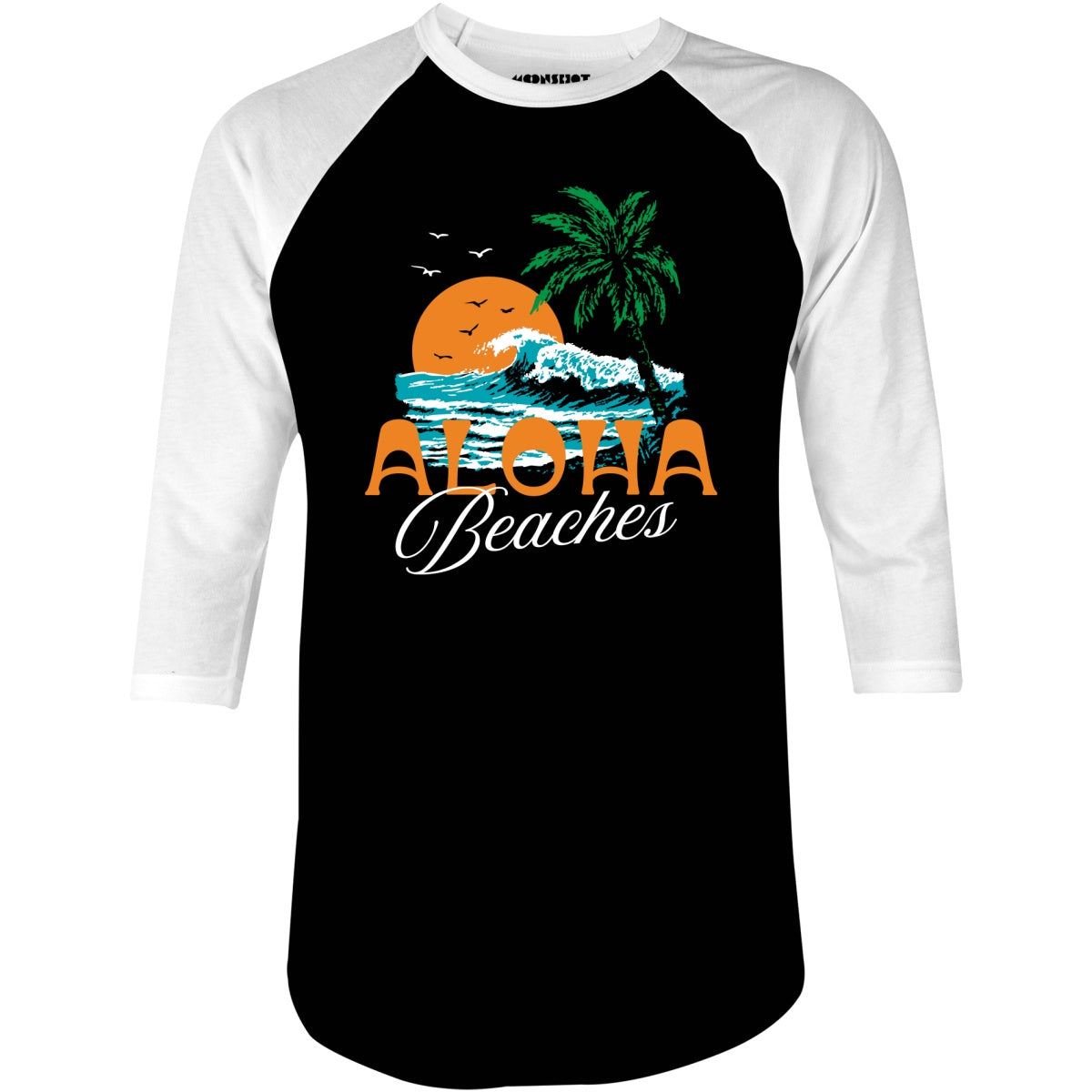 Aloha Beaches v2 - 3/4 Sleeve Raglan T-Shirt
