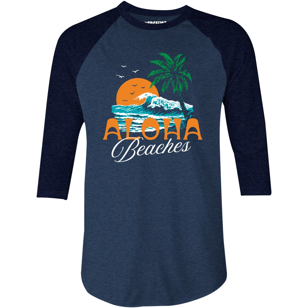 Aloha Beaches v2 - 3/4 Sleeve Raglan T-Shirt