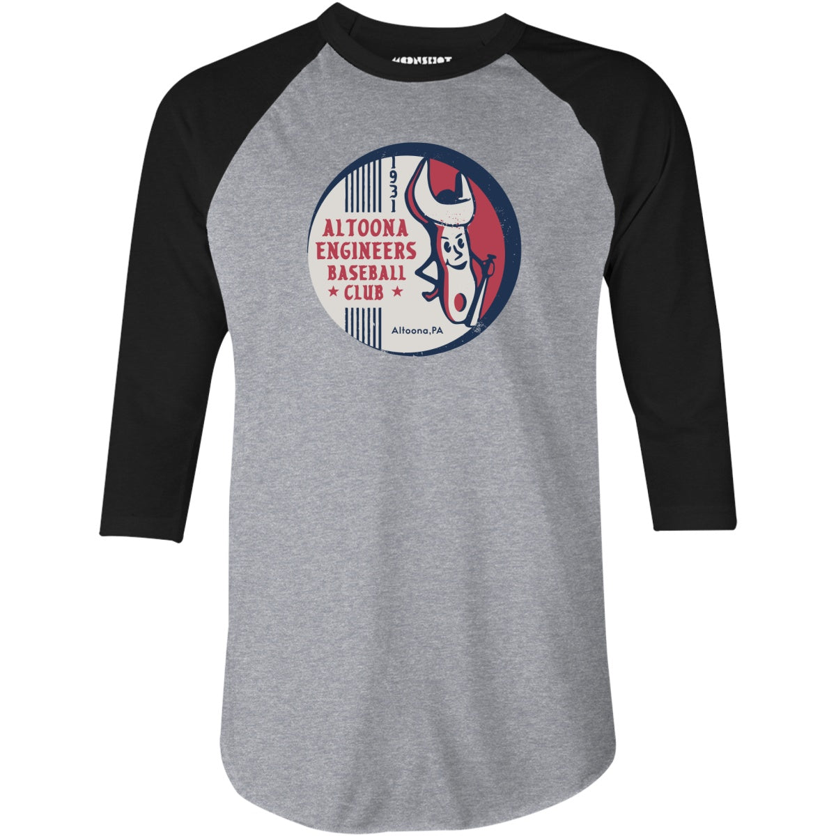 Altoona Engineers - Pennsylvania - Vintage Defunct Baseball Teams - 3/4 Sleeve Raglan T-Shirt