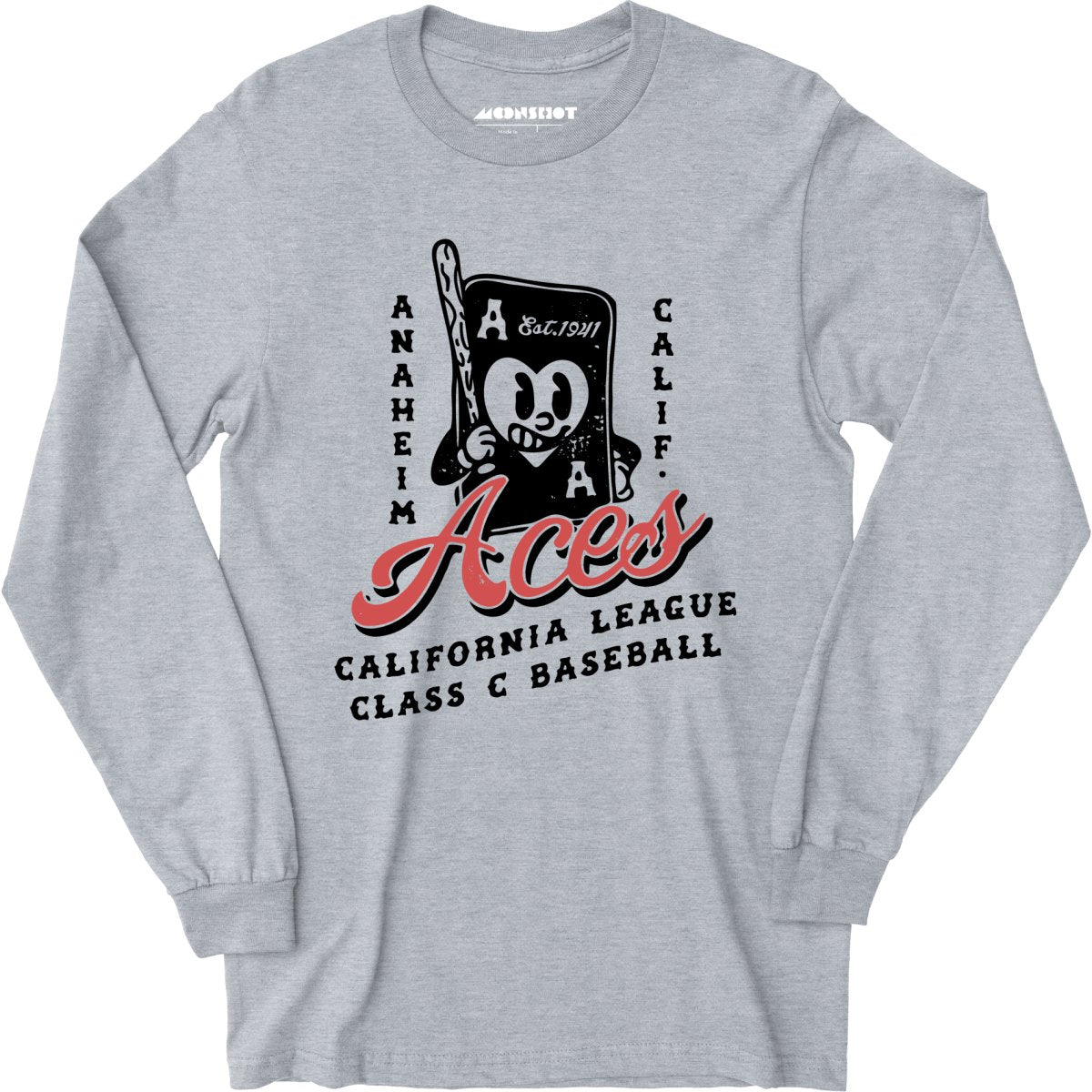 Anaheim Aces - California - Vintage Defunct Baseball Teams - Long Sleeve T-Shirt