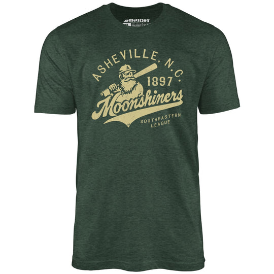 Asheville Moonshiners - North Carolina - Vintage Defunct Baseball Teams - Heather Forest - Unisex T-Shirt