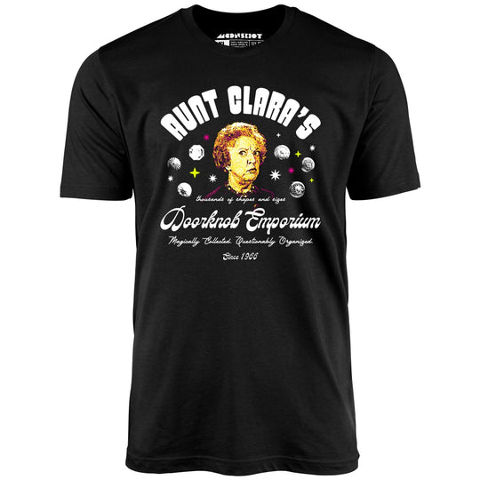 Aunt Clara's Doorknob Emporium - Black - Unisex T-Shirt