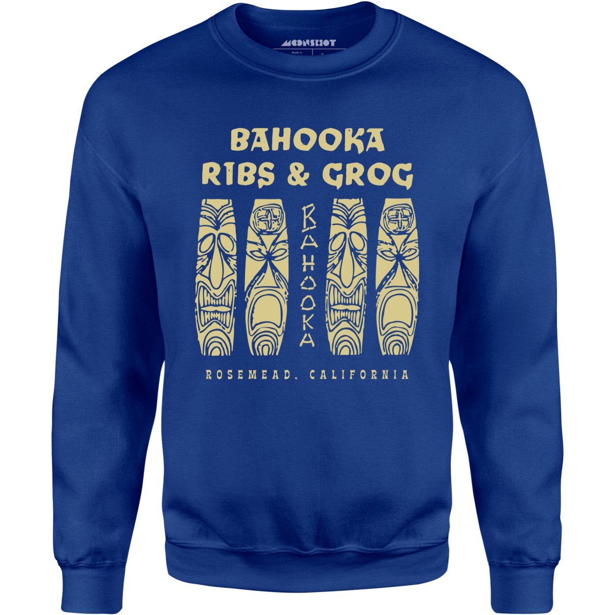Bahooka Ribs & Grog - Rosemead, CA - Vintage Tiki Bar - Unisex Sweatshirt