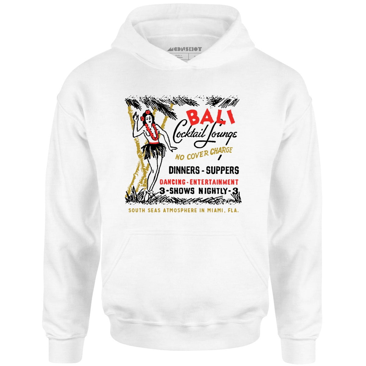 Bali Cocktail Lounge - Miami, FL - Vintage Tiki Bar - Unisex Hoodie