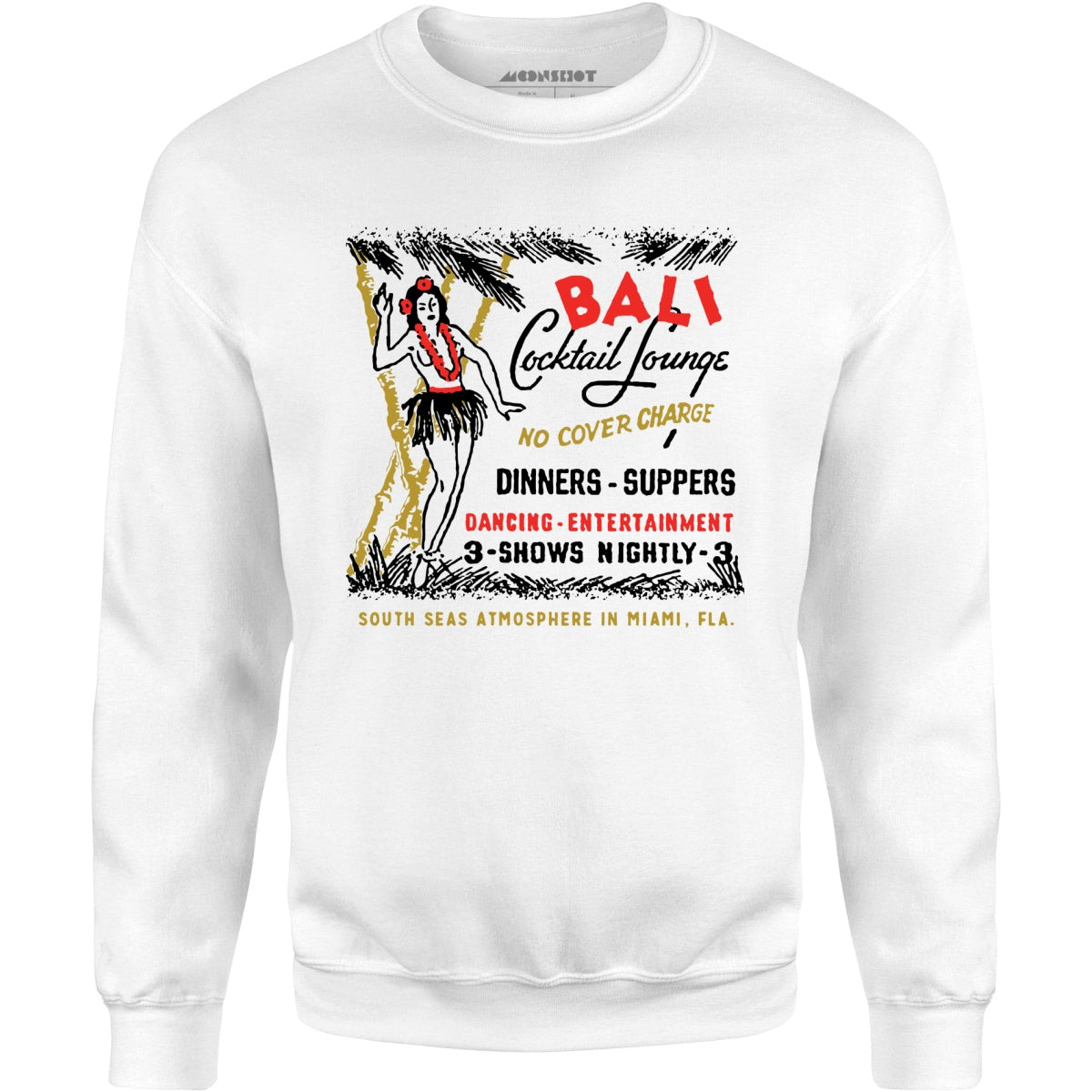Bali Cocktail Lounge - Miami, FL - Vintage Tiki Bar - Unisex Sweatshirt
