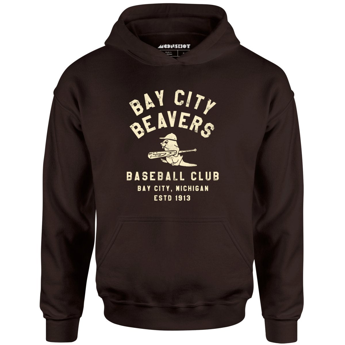 Bay City Beavers - Michigan - Vintage Defunct Baseball Teams - Unisex Hoodie