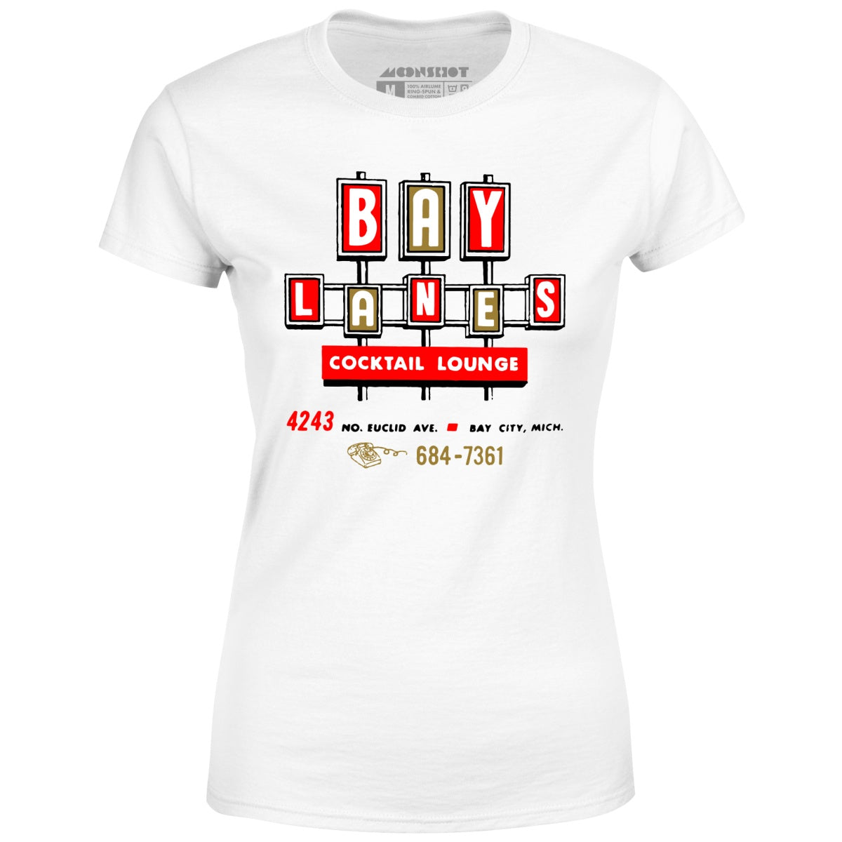 Bay Lanes - Bay City, MI - Vintage Bowling Alley - Women's T-Shirt