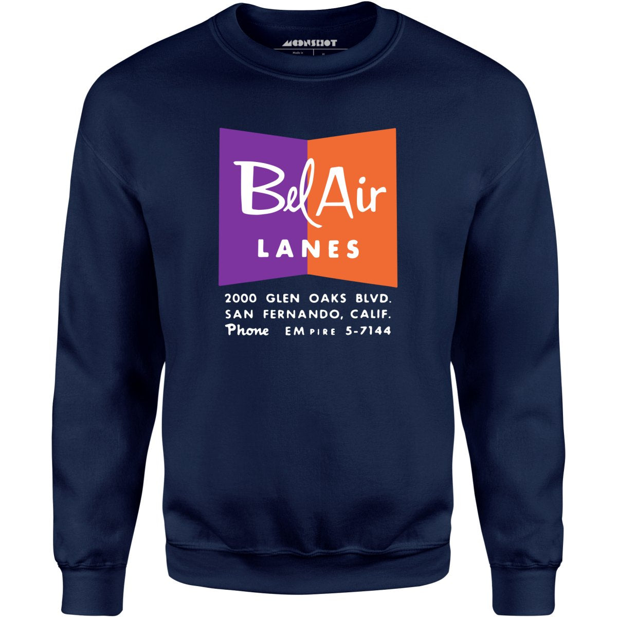 Bel Air Lanes - San Fernando, CA - Vintage Bowling Alley - Unisex Sweatshirt