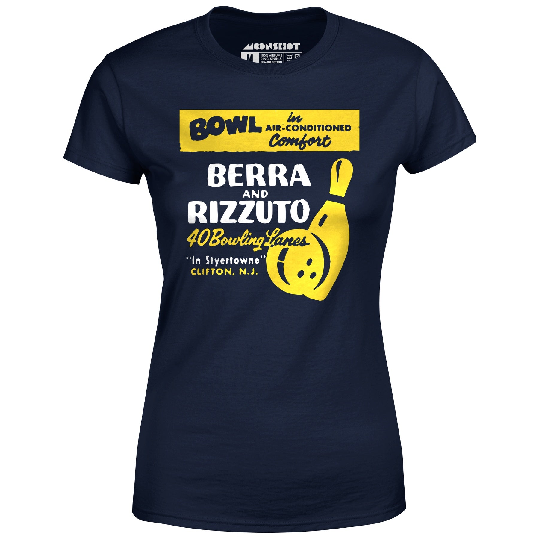 Berra and Rizzuto - Clifton, NJ - Vintage Bowling Alley - Women's T-Shirt
