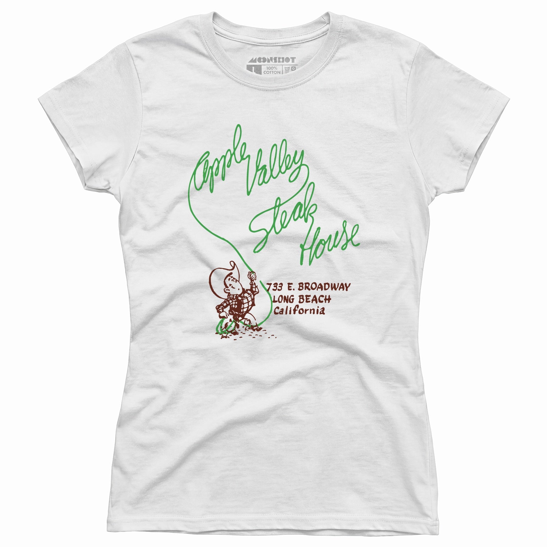 Apple Valley Steak House - Long Beach, CA - Vintage Restaurant - Women's T-Shirt