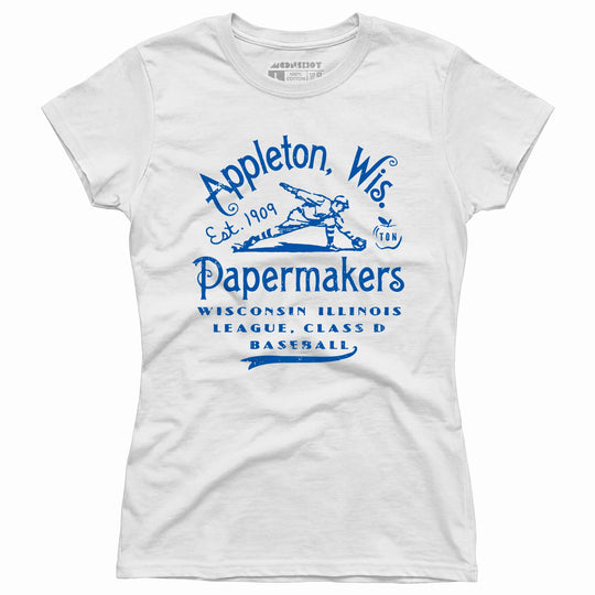 Appleton Papermakers - Wisconsin - Vintage Defunct Baseball Teams - Women's T-Shirt