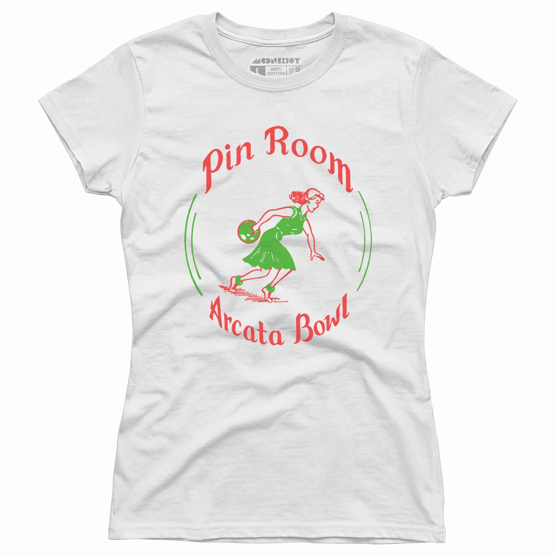 Arcata Bowl Pin Room - Arcata, CA - Vintage Bowling Alley - Women's T-Shirt
