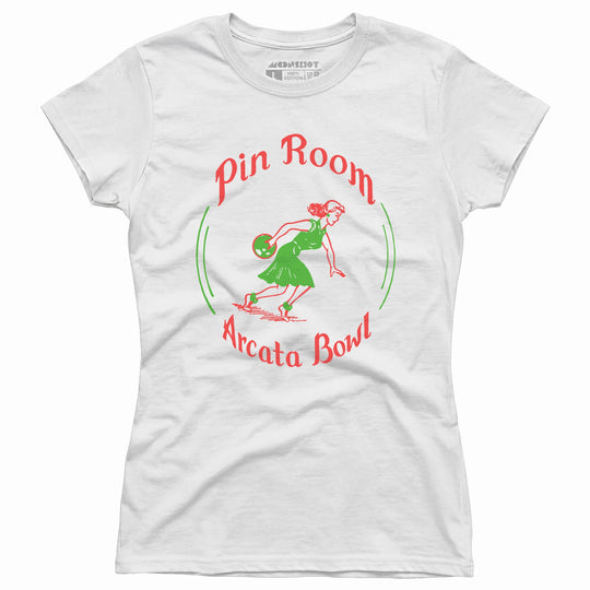 Arcata Bowl Pin Room - Arcata, CA - Vintage Bowling Alley - Women's T-Shirt