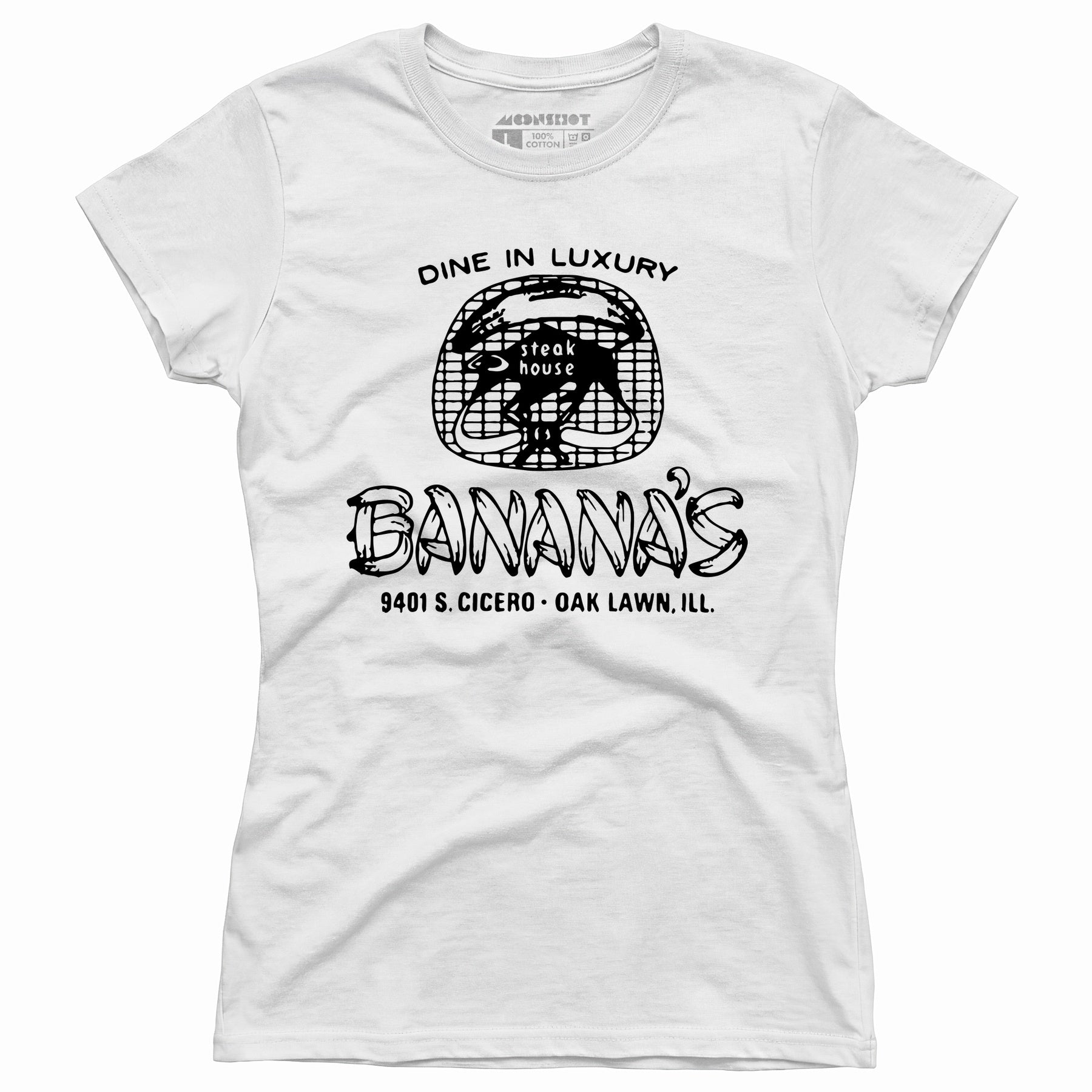 Banana's Steak House v2 - Oak Lawn, IL - Vintage Restaurant - Women's T-Shirt