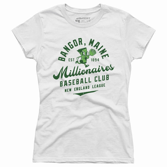 Bangor Millionaires - Maine - Vintage Defunct Baseball Teams - Women's T-Shirt