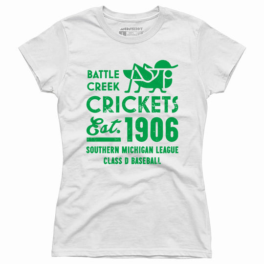 Battle Creek Crickets - Michigan - Vintage Defunct Baseball Teams - Women's T-Shirt