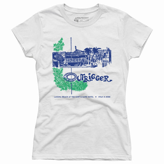 Billingsley's Outrigger v2 - Laguna Beach, CA - Vintage Tiki Bar - Women's T-Shirt