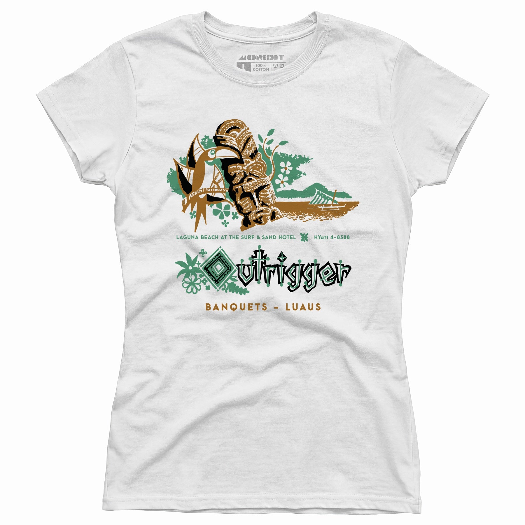Billingsley's Outrigger v3 - Laguna Beach, CA - Vintage Tiki Bar - Women's T-Shirt