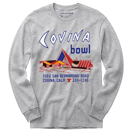Covina Bowl - Covina, CA - Vintage Bowling Alley - Long Sleeve T-Shirt