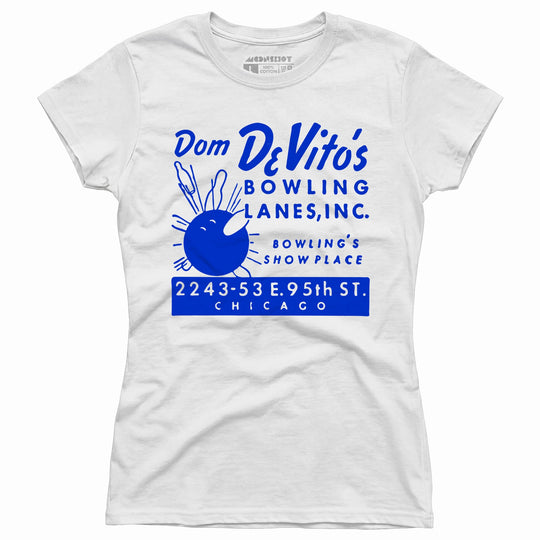 Dom DeVito's - Chicago, IL - Vintage Bowling Alley - Women's T-Shirt