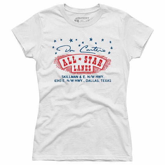 Don Carter's All Star Lanes - Dallas, TX - Vintage Bowling Alley - Women's T-Shirt
