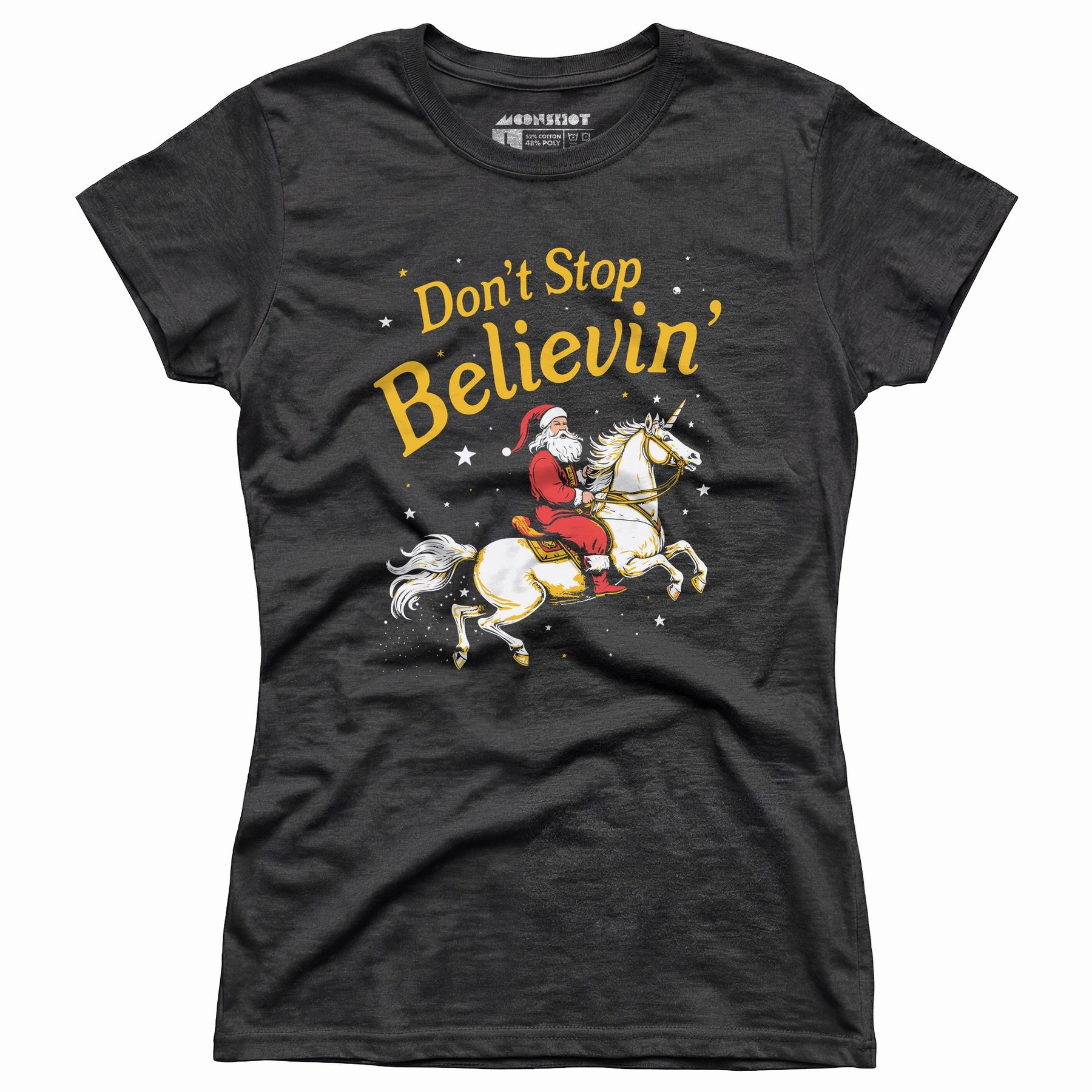 Don't Stop Believin' Santa Unicorn - Women's T-Shirt