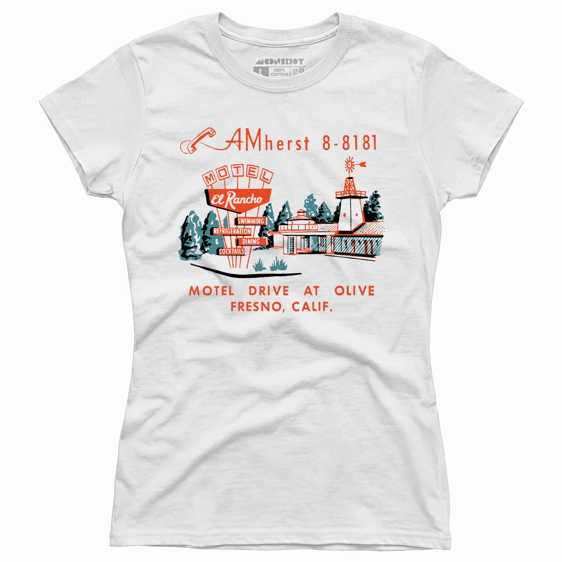 El Rancho Motel - Fresno, CA - Vintage Motel - Women's T-Shirt