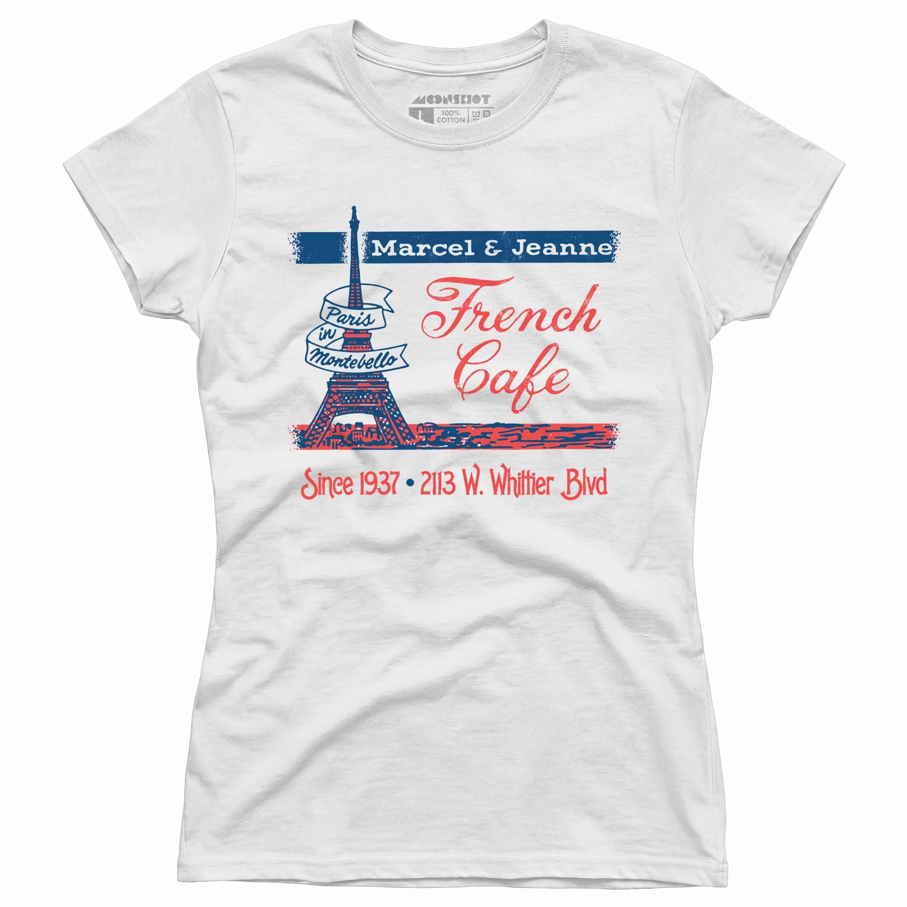 French Cafe - Montebello, CA - Vintage Restaurant - Women's T-Shirt