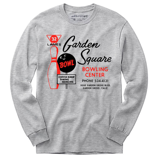 Garden Square Lanes - Garden Grove, CA - Vintage Bowling Alley - Long Sleeve T-Shirt
