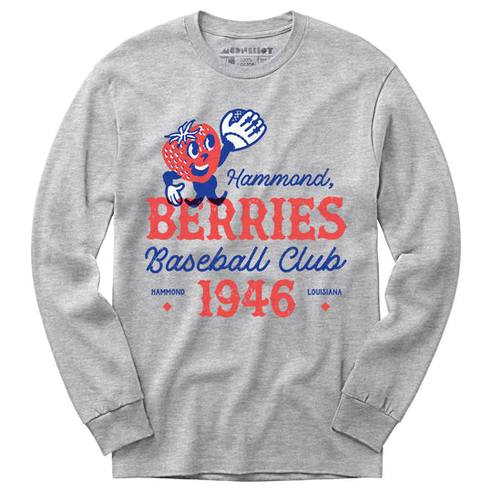 Hammond Berries - Louisiana - Vintage Defunct Baseball Teams - Long Sleeve T-Shirt