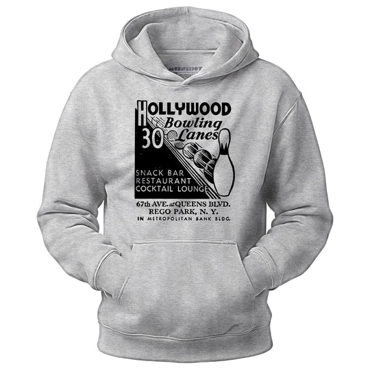 Hollywood Bowling Lanes - Rego Park, NY - Vintage Bowling Alley - Unisex Hoodie
