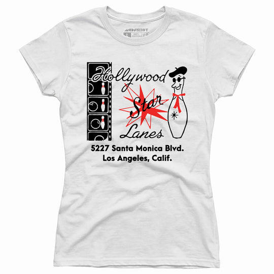 Hollywood Star Lanes - Los Angeles, CA - Vintage Bowling Alley - Women's T-Shirt