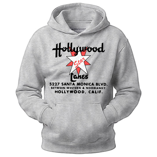 Hollywood Star Lanes v2 - Los Angeles, CA - Vintage Bowling Alley - Unisex Hoodie