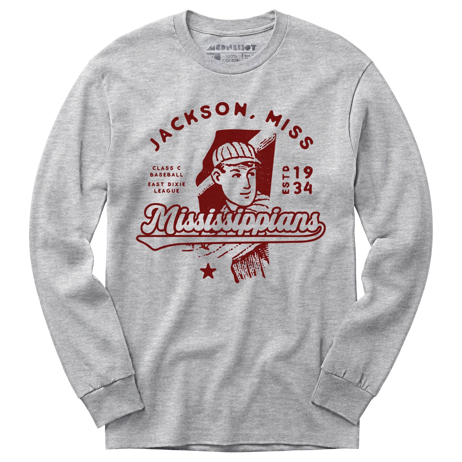 Jackson Mississippians - Mississippi - Vintage Defunct Baseball Teams - Long Sleeve T-Shirt