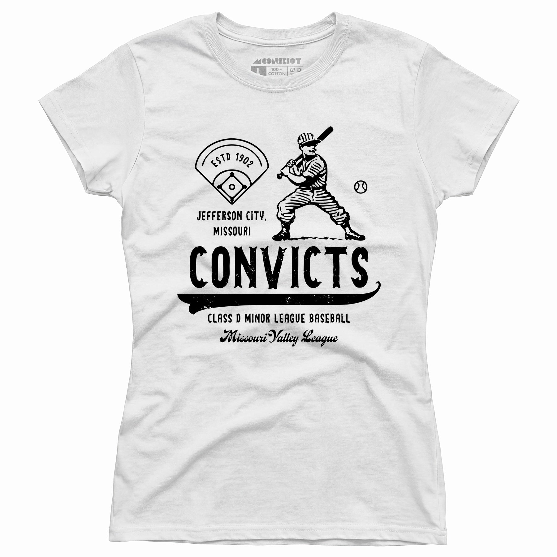 Jefferson City Convicts - Missouri - Vintage Defunct Baseball Teams - Women's T-Shirt