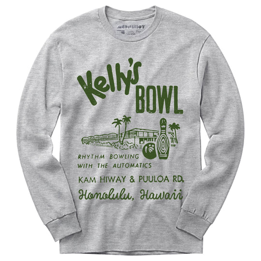 Kelly's Bowl - Honolulu, HI - Vintage Bowling Alley - Long Sleeve T-Shirt