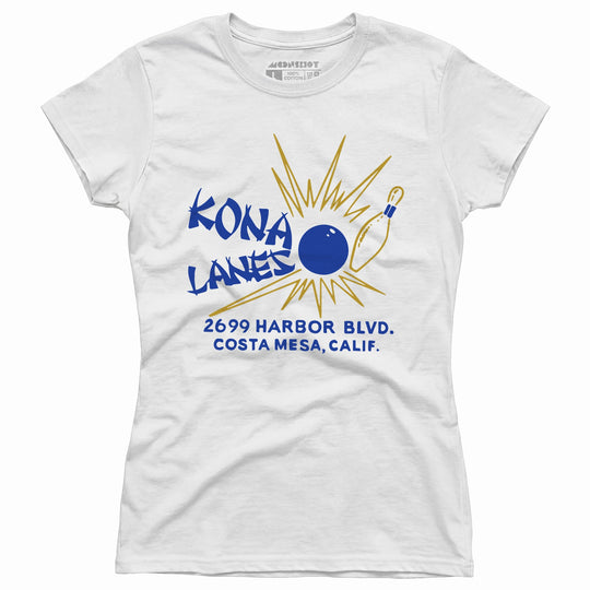 Kona Lanes v2 - Costa Mesa, CA - Vintage Bowling Alley - Women's T-Shirt