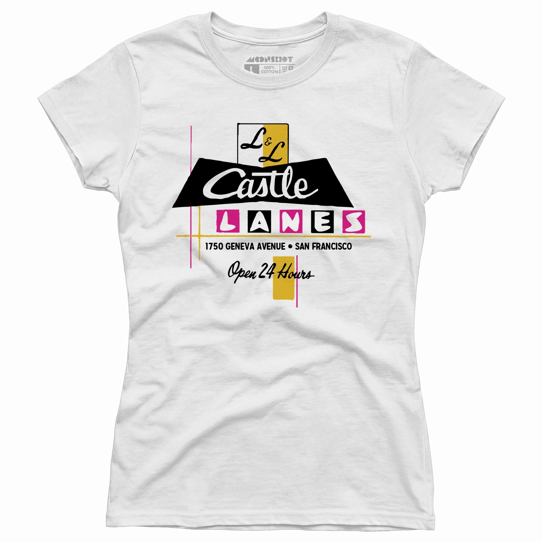 L & L Castle Lanes - San Francisco, CA - Vintage Bowling Alley - Women's T-Shirt