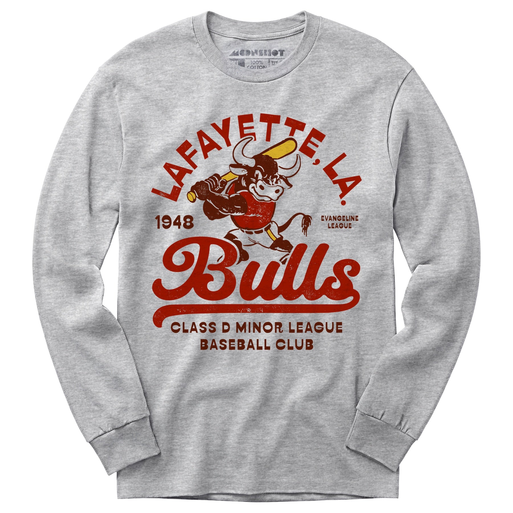 Lafayette Bulls - Louisiana - Vintage Defunct Baseball Teams - Long Sleeve T-Shirt