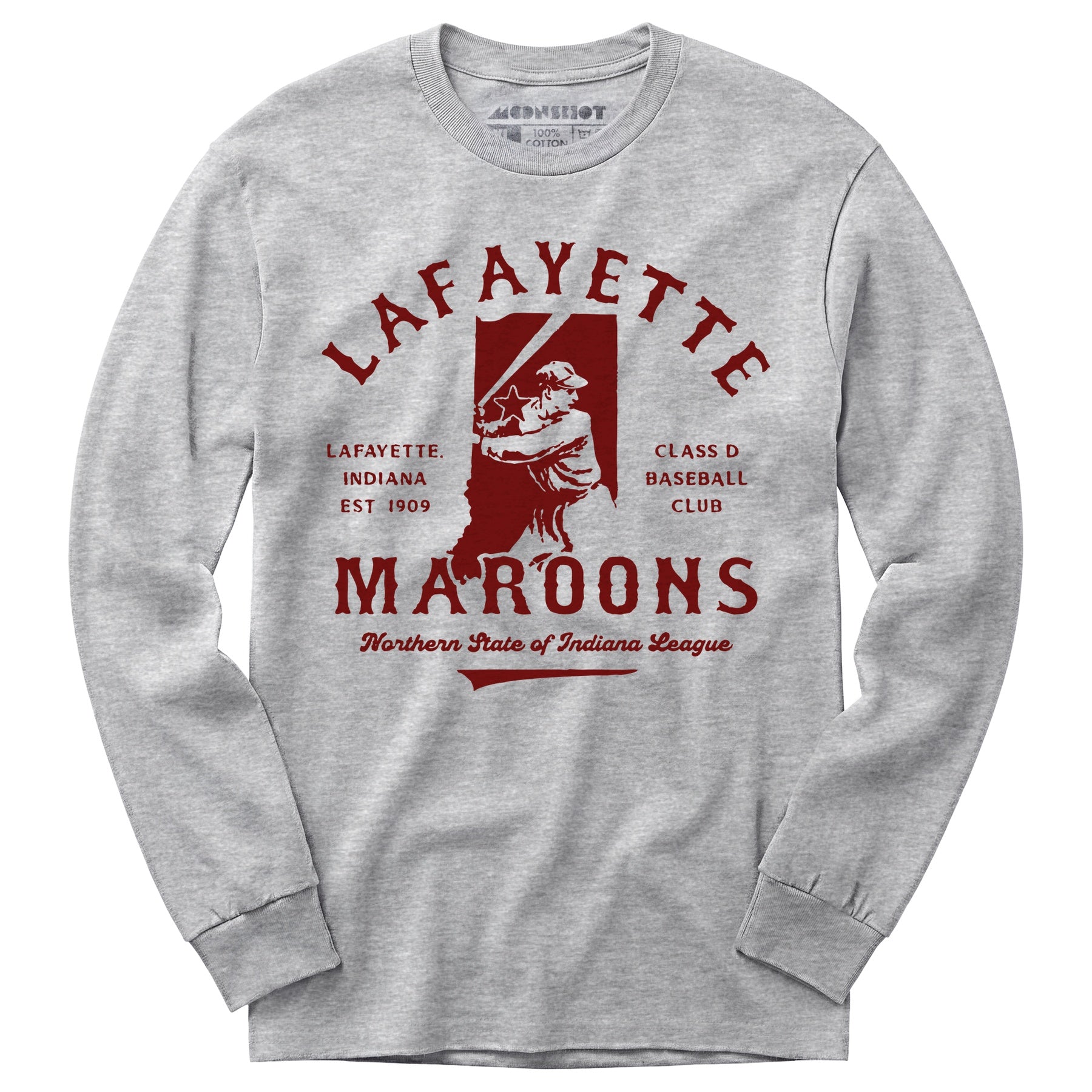 Lafayette Maroons - Indiana - Vintage Defunct Baseball Teams - Long Sleeve T-Shirt