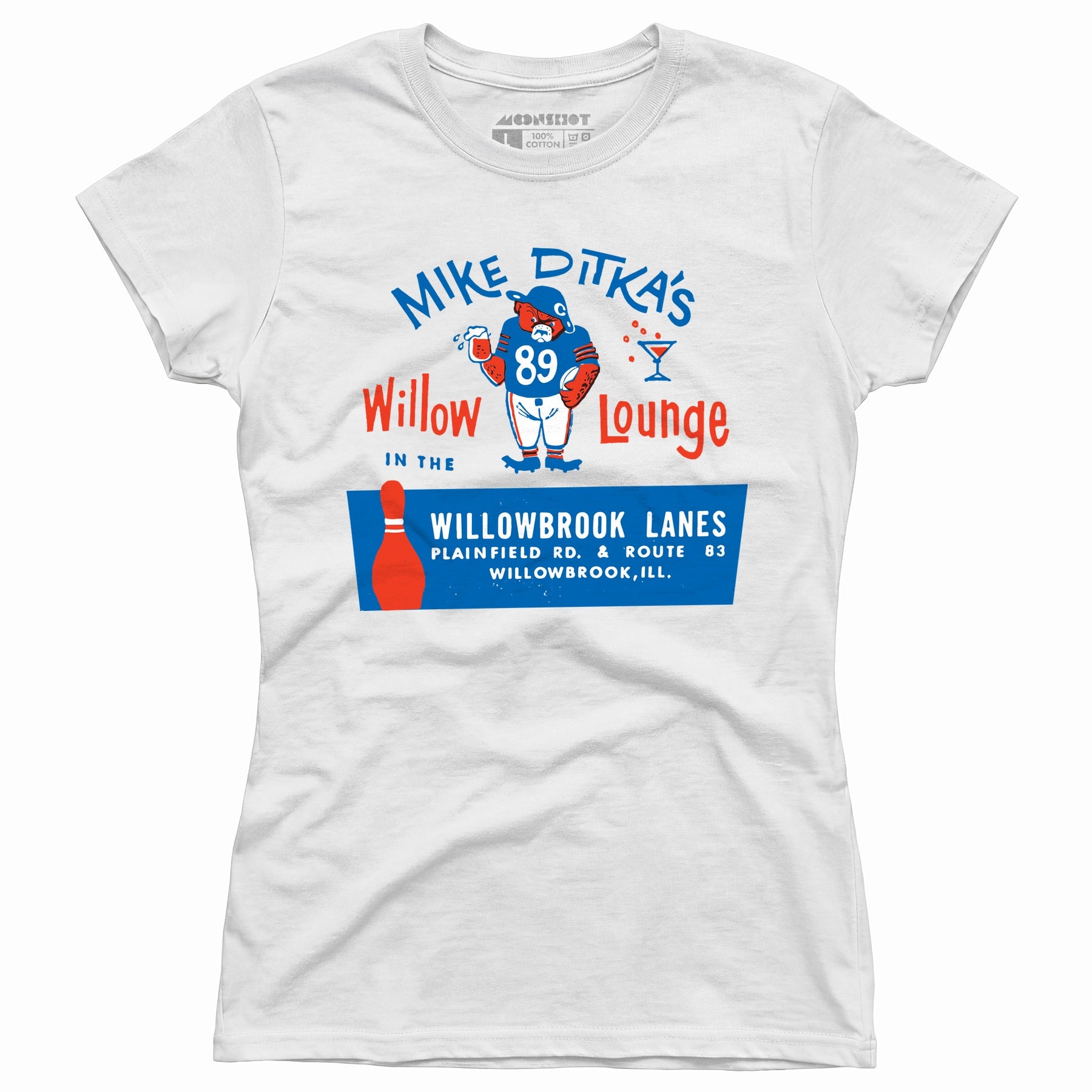 Mike Ditka's Willow Lounge - Willowbrook, IL - Vintage Bowling Alley - Women's T-Shirt