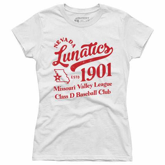 Nevada Lunatics - Missouri - Vintage Defunct Baseball Teams - Women's T-Shirt