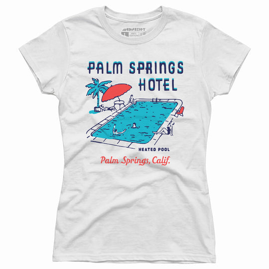 Palm Springs Hotel Pool - Vintage Greater Palm Springs, CA - Women's T-Shirt