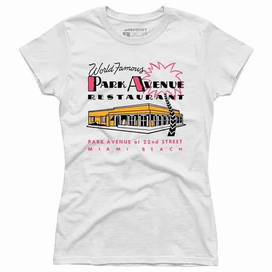 Park Avenue - Miami Beach, FL - Vintage Restaurant - Women's T-Shirt