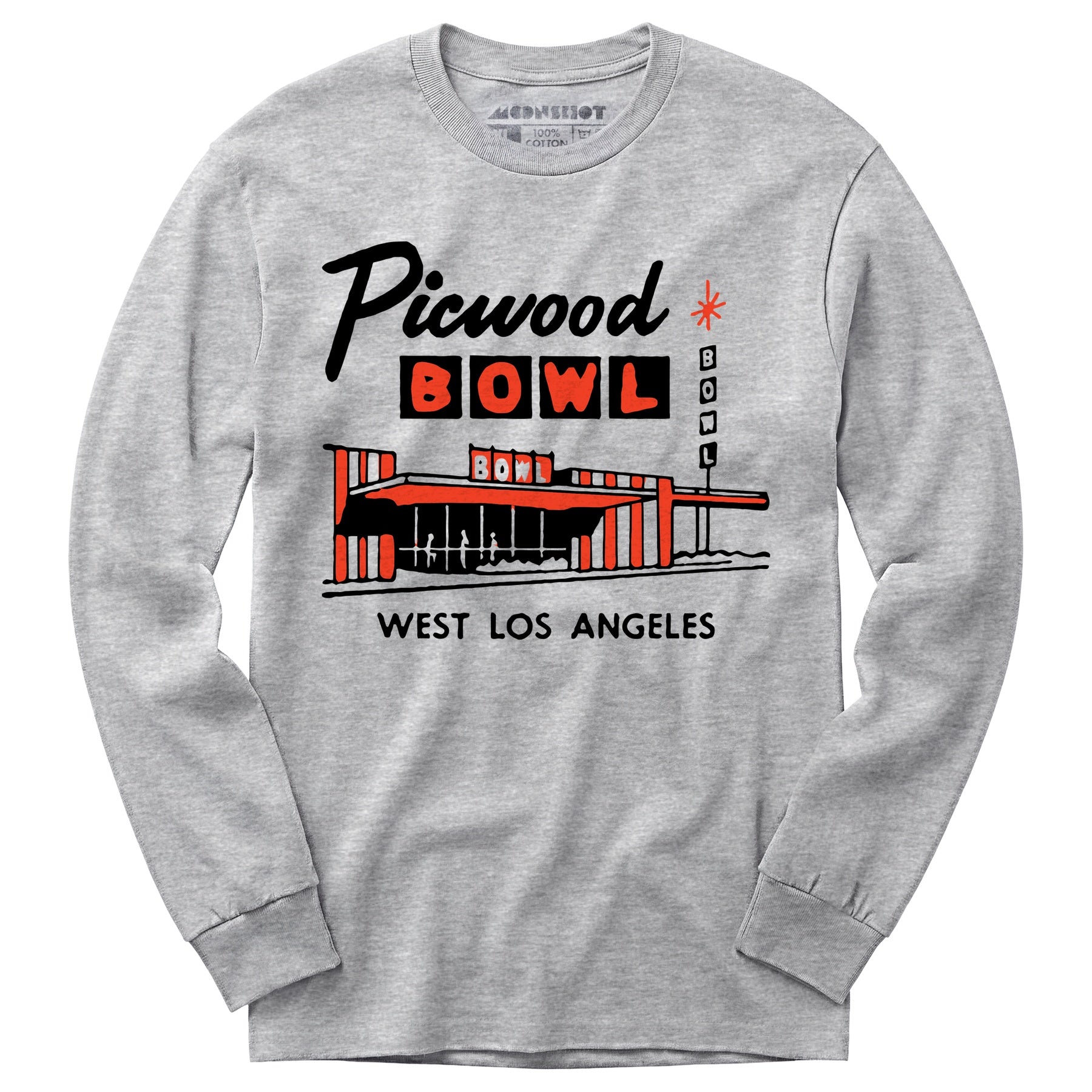 Picwood Bowl - Los Angeles, CA - Vintage Bowling Alley - Long Sleeve T-Shirt