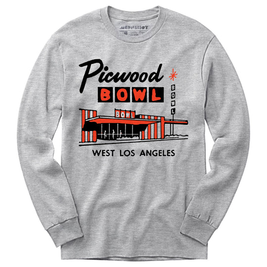 Picwood Bowl - Los Angeles, CA - Vintage Bowling Alley - Long Sleeve T-Shirt